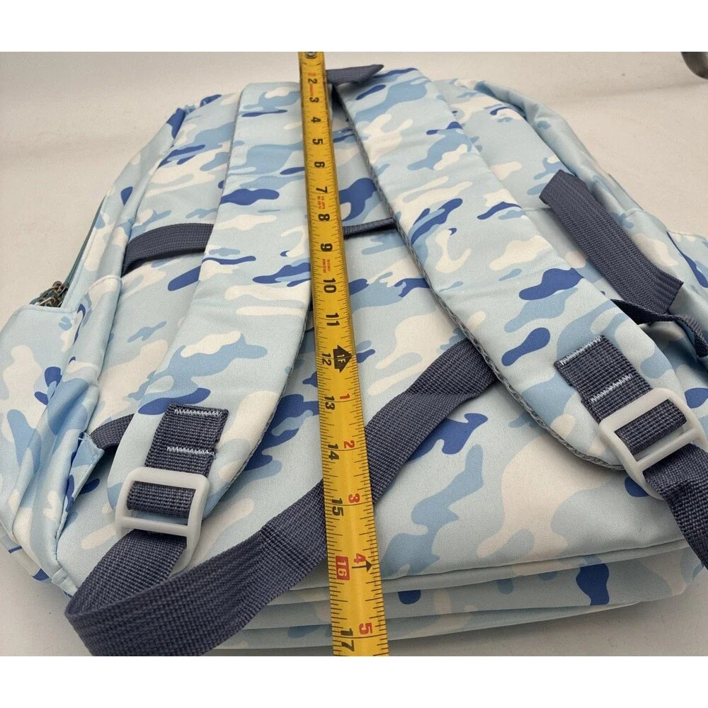 camolauge back pack with lunch bag light blue  nylon large capacity school